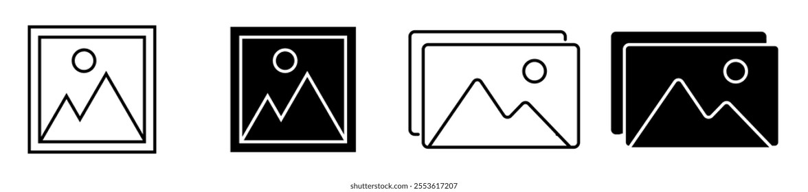 Photo icon, gallery icon, Vector. EPS 10