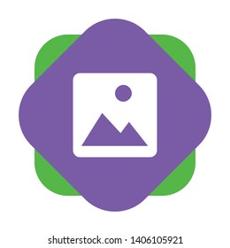 Photo Icon in Geometric Shape