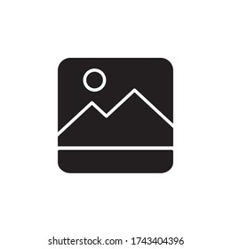 photo icon glyph vector. isolated on white background