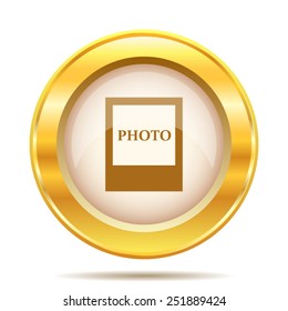 Photo icon. Internet button on white background. EPS10 vector. 