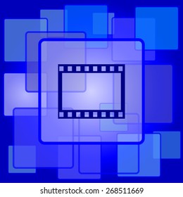 Photo icon. Internet button on abstract background. 