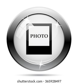 Photo icon. Internet button on white background. EPS10 vector.