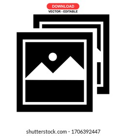 photo icon or logo isolated sign symbol vector illustration - high quality black style vector icons
