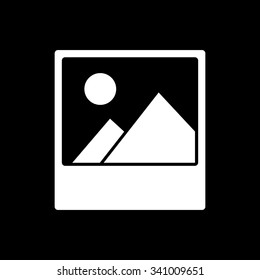 The photo icon. Picture and image, photogallery symbol. Flat Vector illustration