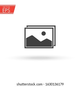 Photo icon. Picture vector. Blank photography image illustration. Simple film concept. A sign of the absence of photos and images. Thumbnail pictogram.