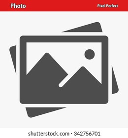 Photo Icon. Professional, pixel perfect icons optimized for both large and small resolutions. EPS 8 format.