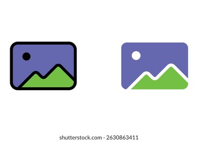 photo icon set. gallery icon set