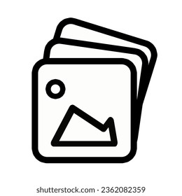 Icono de foto simple ilustración vectorial aislada en fondo blanco.