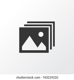 Photo icon symbol. Premium quality isolated gallery element in trendy style.