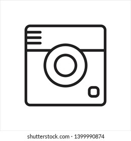 photo icon trendy flat design