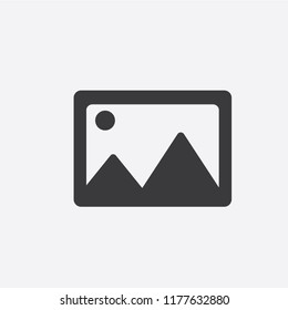 Photo Icon in trendy flat style isolated on white background.