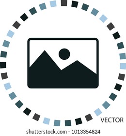 Photo icon, vector design element