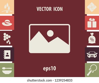 Photo icon, vector design element