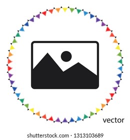 Photo icon, vector design element