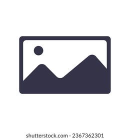 photo icon vector, flat photo icon.