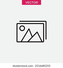 ícone de foto. vetor plano preto simples estilo moda ilustração para web andapp..eps