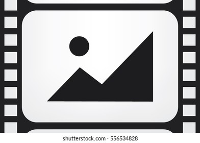 photo icon vector illustration eps10. Isolated badge for website or app