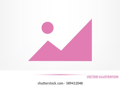photo icon vector illustration eps10. Isolated badge for website or app