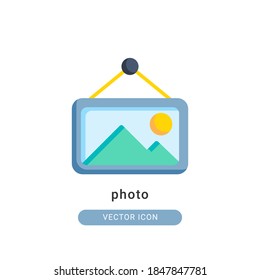 photo icon vector illustration. photo icon flat design.