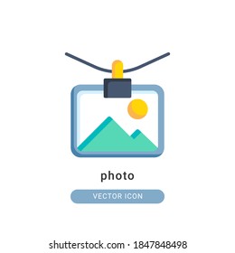 photo icon vector illustration. photo icon flat design.