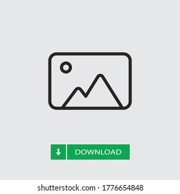 Photo icon vector. Image sign