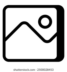Photo Icon Vector With Shadow Style