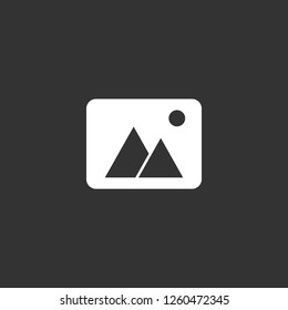 photo icon vector. photo sign on black background. photo icon for web and app
