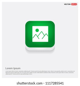 Photo iconGreen Web Button - Free vector icon