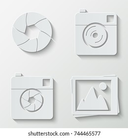 Photo icons - paper  set