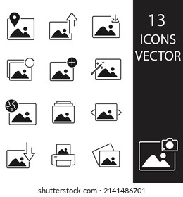 photo icons set . photo pack symbol vector elements for infographic web