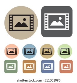 Photo icons set.Vector illustration


