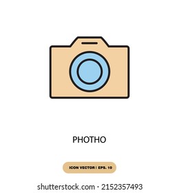 photo icons  symbol vector elements for infographic web