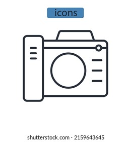 photo icons  symbol vector elements for infographic web