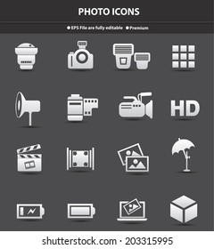 Photo icons,vector