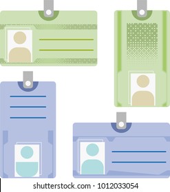 Tarjeta de identificación fotográfica, Ilustración vectorial de tarjeta de identidad