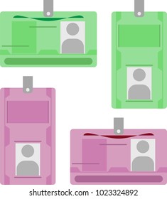 Tarjeta de identificación fotográfica, Ilustración vectorial de tarjeta de identidad