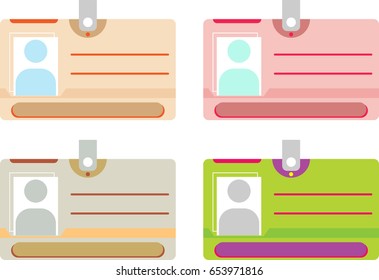 Tarjeta de identificación fotográfica, Ilustración vectorial de tarjeta de identidad