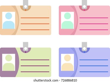 Photo Id Card, Identity Card Vector Illustration