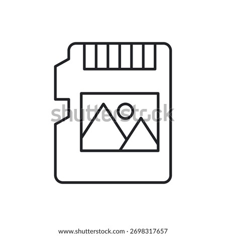 Photo or image file displayed on an SD memory card outline.