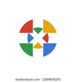 Photo image gallery multicolor logo, vector illustration in trendy style. Editable graphic resources for many purposes. 