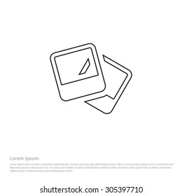 PHoto image icon. Vector Illustration. Flat pictogram icon