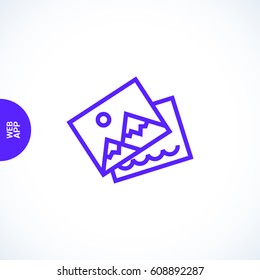 Photo image line vector icon