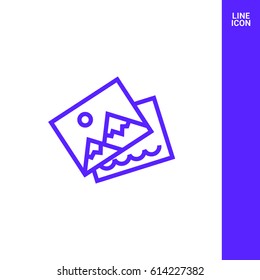 Photo image line vector icon