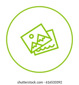 Photo image line vector icon