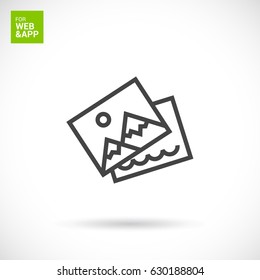 Photo image line vector icon