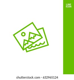 Photo image line vector icon