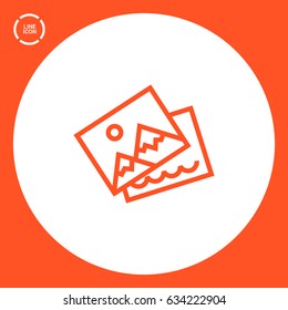 Photo image line vector icon