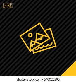 Photo image line vector icon
