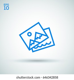 Photo image line vector icon