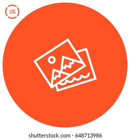 Photo image line vector icon